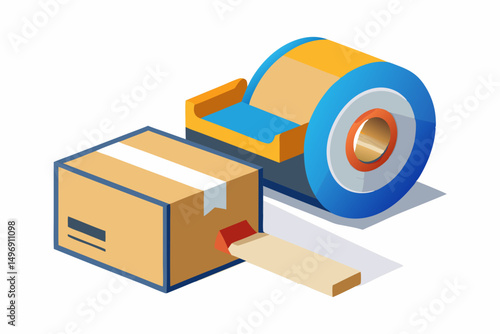 tape dispenser with pulled tape