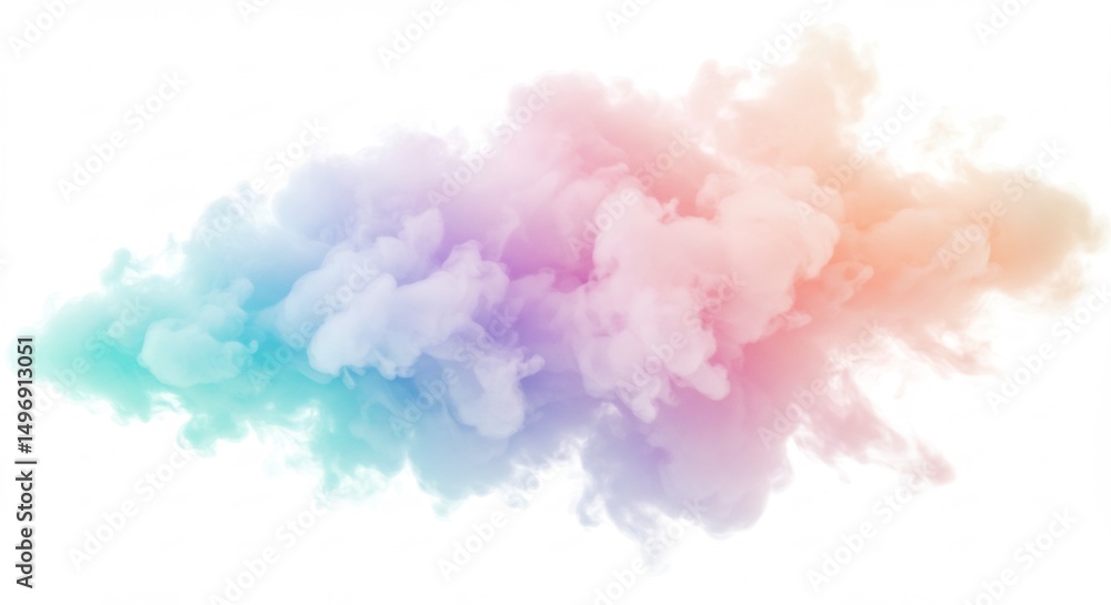 Fototapeta premium 虹色インク 水彩画風 ソフトな光 美しい拡散 (Niji-iro INKU suisai-gafu sofuto na hikari utsukushii kakusan) Translation: Rainbow ink, watercolor style, soft light, beautiful diffusion.. AI Generated