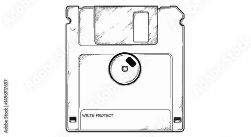 Vector illustration of floppy disk