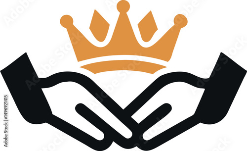 Hand Holding a Crown, Symbolizing Royalty and Power