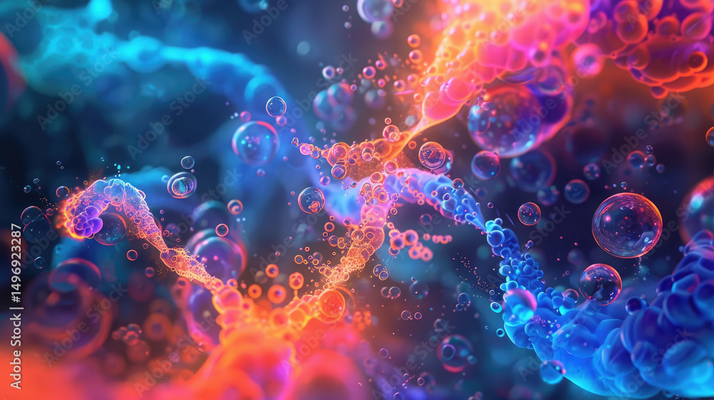 Colorful abstract representation of fluid dynamics Colorful abstract representation of fluid dynamics