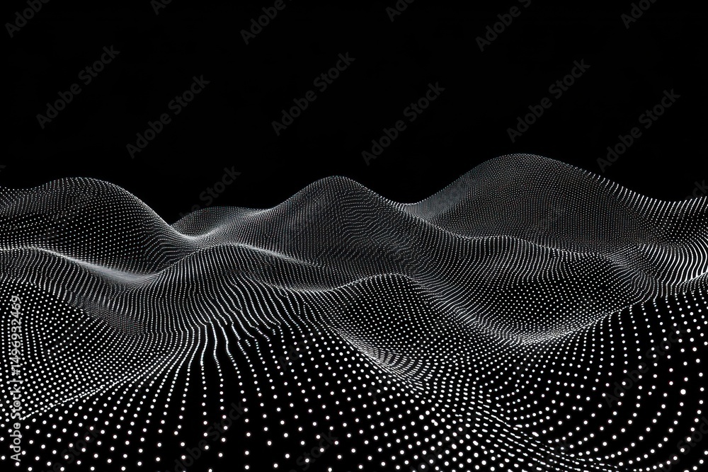 abstract digital mesh with geometric dots and lines on a black backdrop abstract digital mesh with geometric dots and lines on a black backdrop