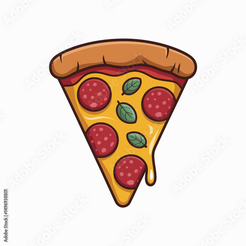 Pizza Slice with Pepperoni