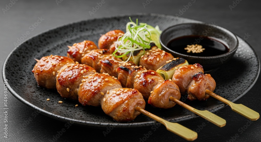 Yakitori Chicken Skewers with Sauce Yakitori Chicken Skewers with Sauce