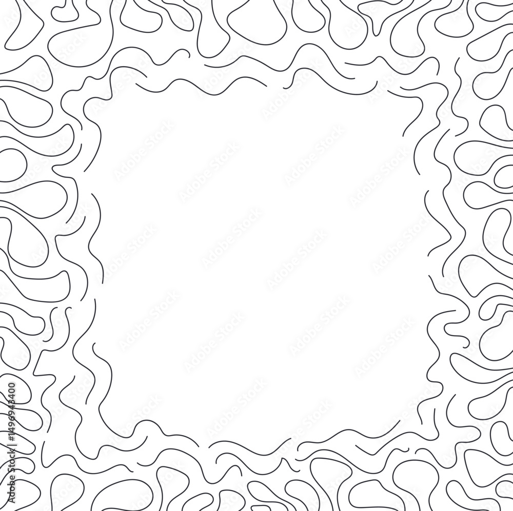 Fototapeta premium Curving, sinuous lines form a frame.