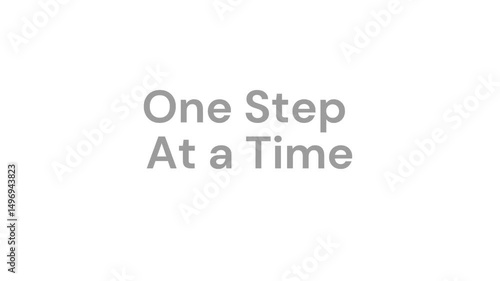 One Step at a Time Motivational Quote Animation | Progress, Patience, Growth, Mental Strength, Resilience