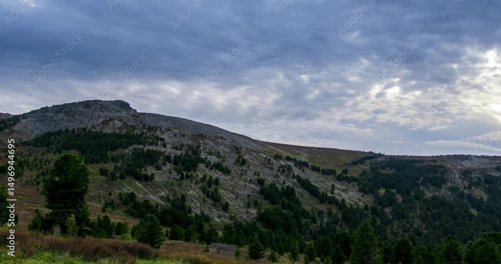 Mountain lake time lapse in summer or autumn. Wild nature and beautiful sunset. Moving clouds, deep twilight and dramatic sky. Motorised Dolly Slider Mountain lake time lapse in summer or autumn. Wild nature and beautiful sunset. Moving clouds, deep twilight and dramatic sky. Motorised Dolly Slider