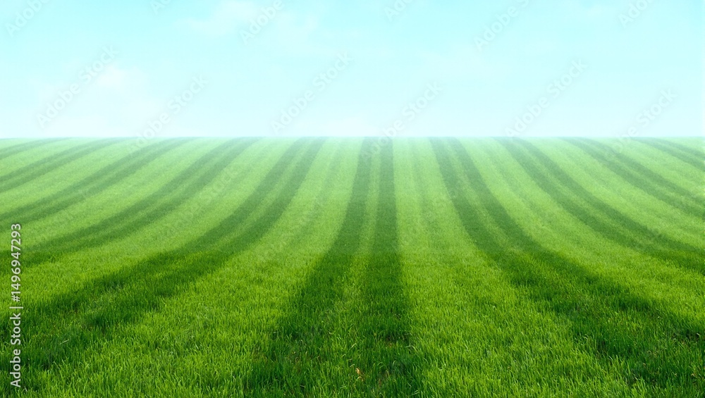Obraz premium Striped field under blue sky