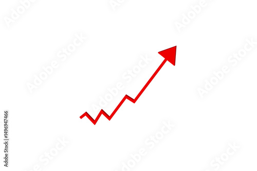 Red arrow business graph
