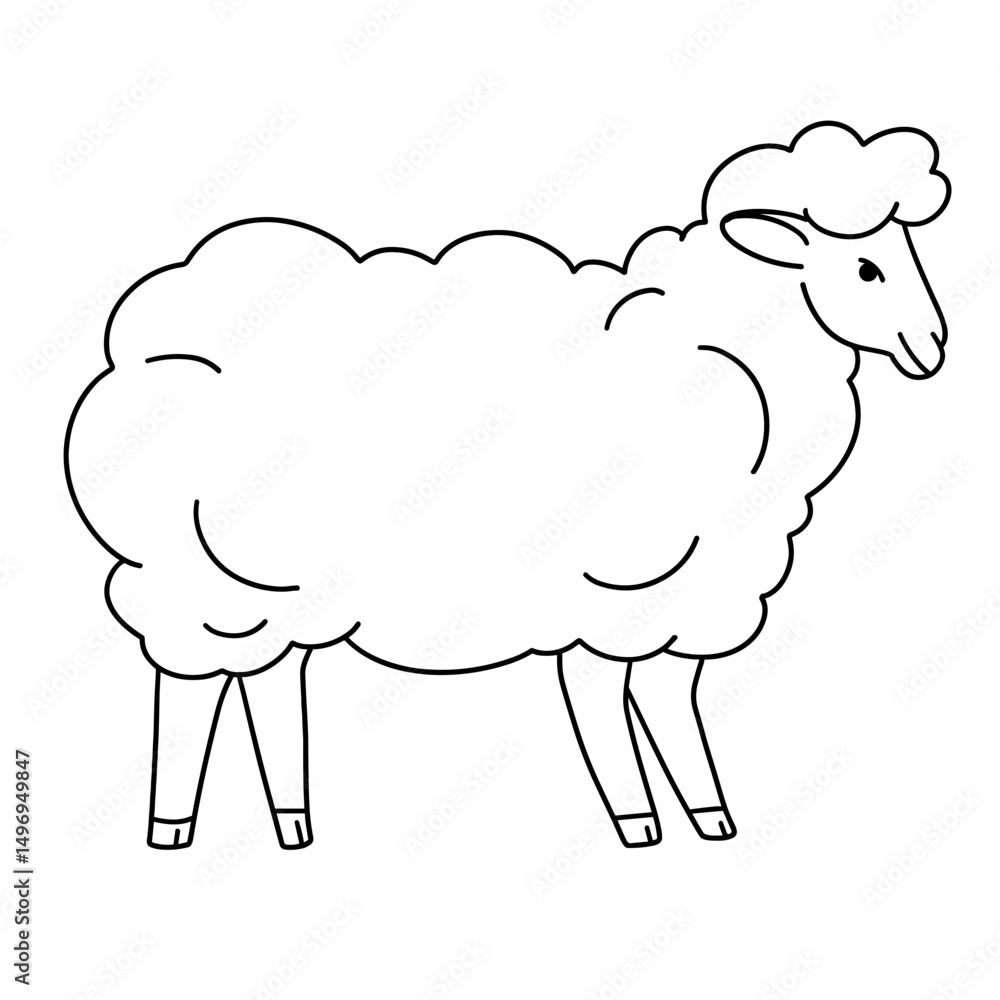 vector illustration of a sheep vector illustration of a sheep