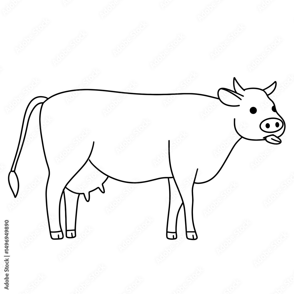 Obraz premium cow vector illustration