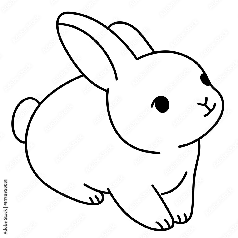 cute rabbit icon illustration cute rabbit icon illustration