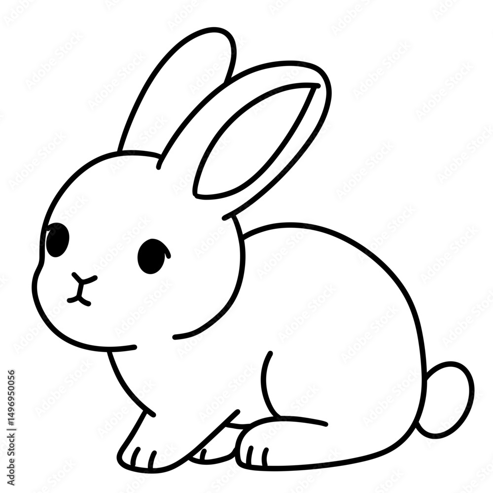 cute rabbit icon illustration cute rabbit icon illustration