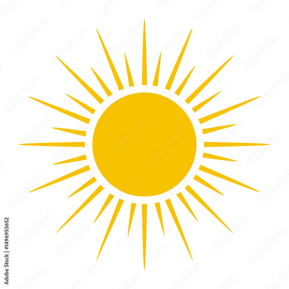sun shine sunray heat weather summer icon symbol vector sun shine sunray heat weather summer icon symbol vector