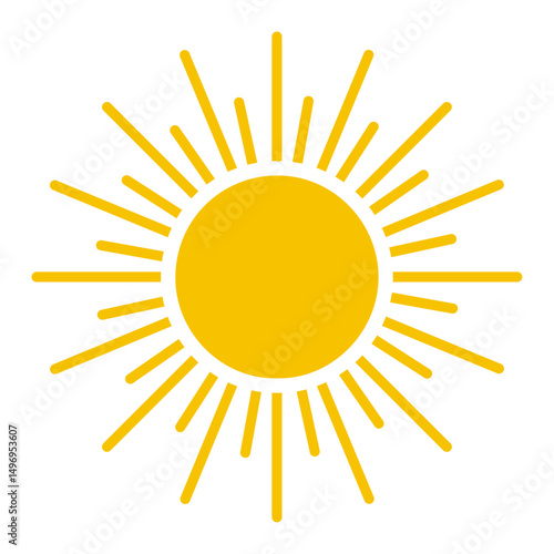 sun shine sunray heat weather summer icon symbol vector