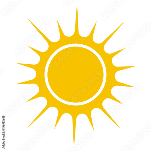 sun solar heat weather summer icon symbol vector