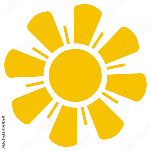 Wallpaper Mural sun shine heat weather summer day temperature icon symbol vector Torontodigital.ca