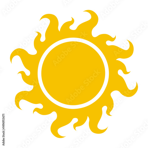 Wallpaper Mural sun solar heat weather summer day icon symbol vector Torontodigital.ca