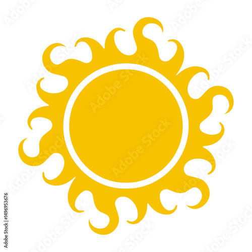 Wallpaper Mural hot sun sunlight solar heat weather temperature icon symbol vector Torontodigital.ca