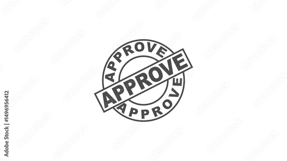 Fototapeta premium approve stamp seal vector stock illustration.