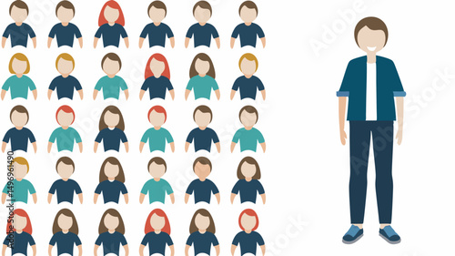 Business people team at office meeting vector illustration