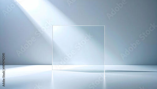 Wallpaper Mural Clean Minimalist Glass Display Platform with Soft Light Torontodigital.ca