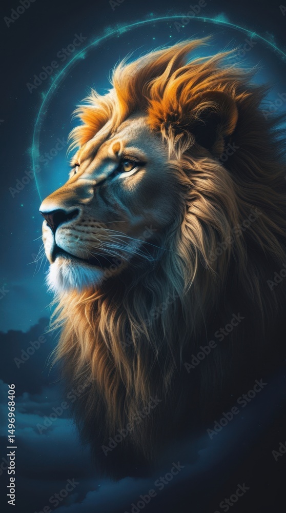 Majestic lion with magical elements – high-resolution fantasy artwork
Majestic lion with magical elements – high-resolution fantasy artwork