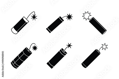 cartoon style dynamite vector illustration clean explosive charge