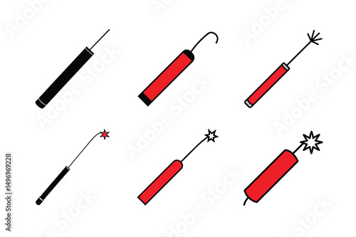 cartoon style dynamite vector illustration clean dynamite icon