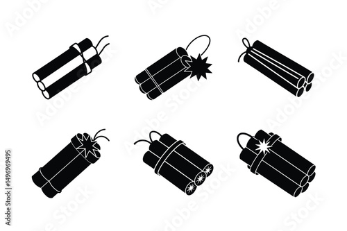 cartoon style dynamite vector illustration clean bomb explosion