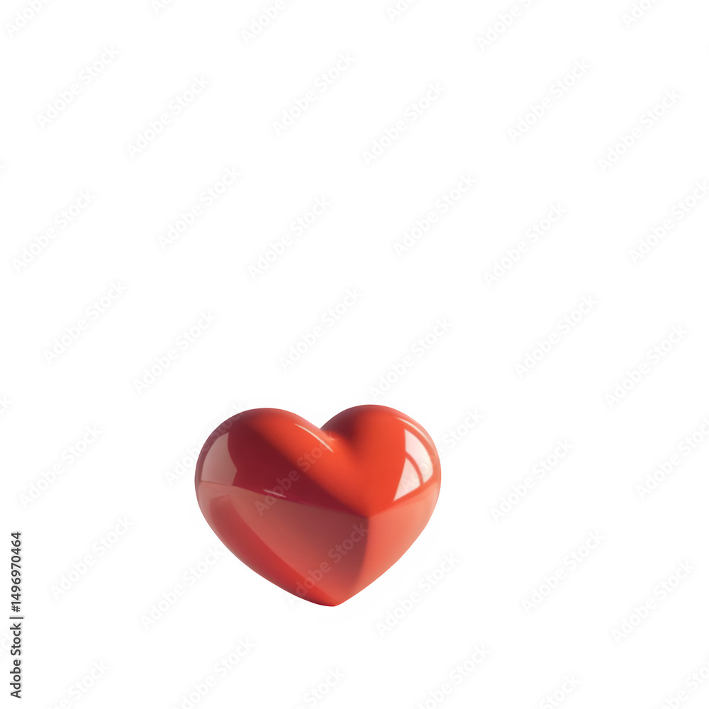 Fototapeta premium Love Heart Shape Icon with Transparent Background