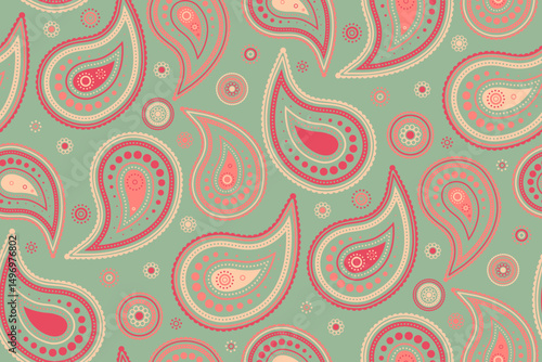 Lovely background curly herbal. Tile graphic in image style. Texture flowery with minimal paisley.