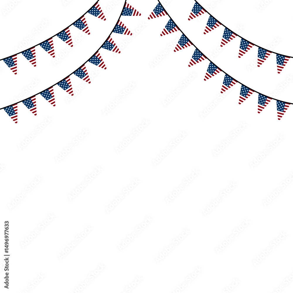 Obraz premium American Bunting Flag