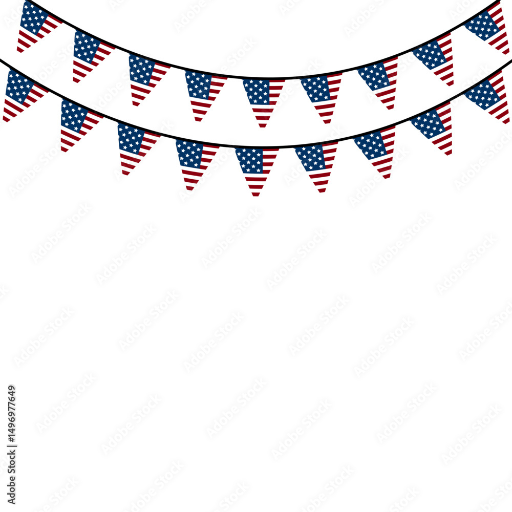 Obraz premium American Bunting Flag