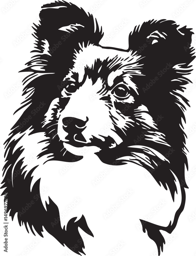 Obraz premium Sheltie dog portrait
