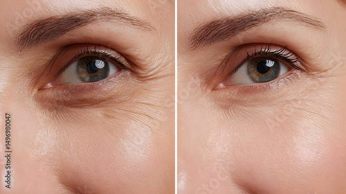 Close-up of Womans Left Under-Eye Area
