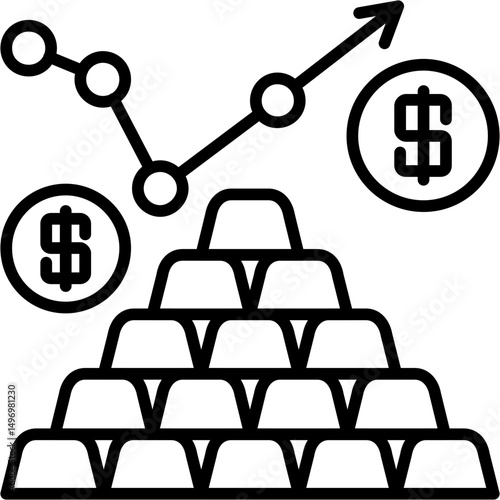 Gold Bars Icon