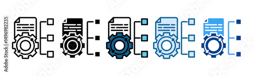 Redundancy Systems Icon Set Multiple Style Collection
