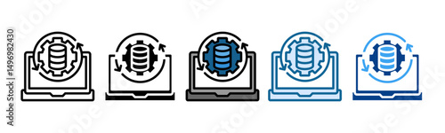 IT Disaster Recovery Icon Set Multiple Style Collection