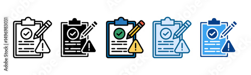 Incident Reporting Icon Set Multiple Style Collection
