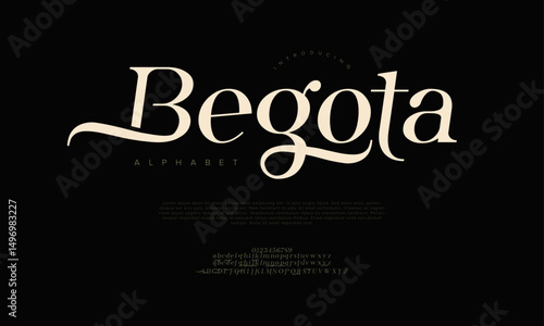 Distinctive serif font with elegant tails and vintage charm, ideal for creative branding and editorial