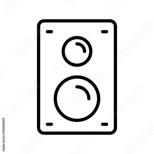 Speaker With Glyph Icon Illustration