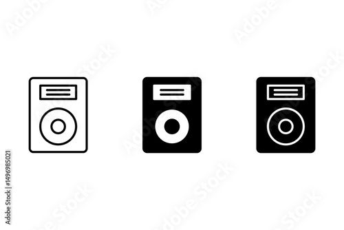 speakers icon on white background