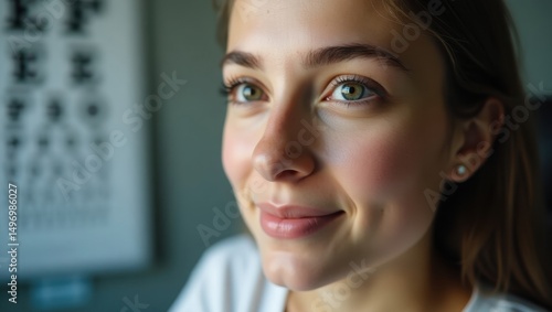Free Download Young woman with captivating gaze in a bright indoor setting during daylight hours - GFXLoad