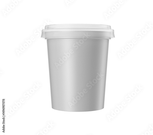 Wallpaper Mural Yogurt jar with a sealed lid, ideal for packaging dairy products and desserts. 3d illustration Torontodigital.ca