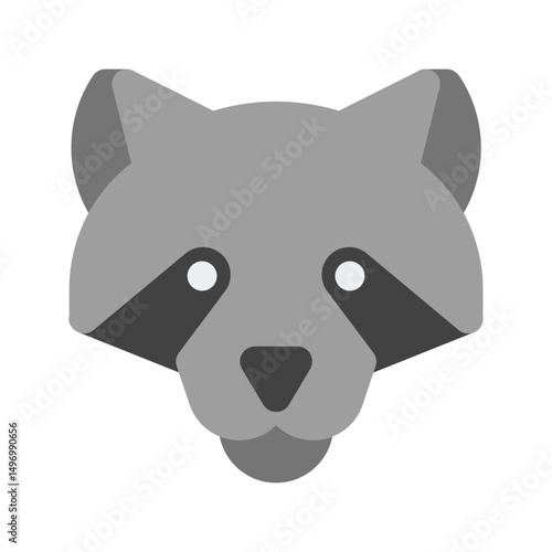 racoon flat icon