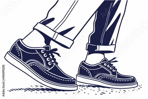 sport shoes vector illustration