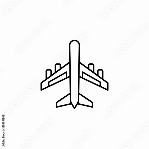 airplane flight travel icon sign vector