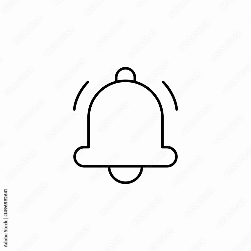 Obraz premium bell notification ring icon sign vector