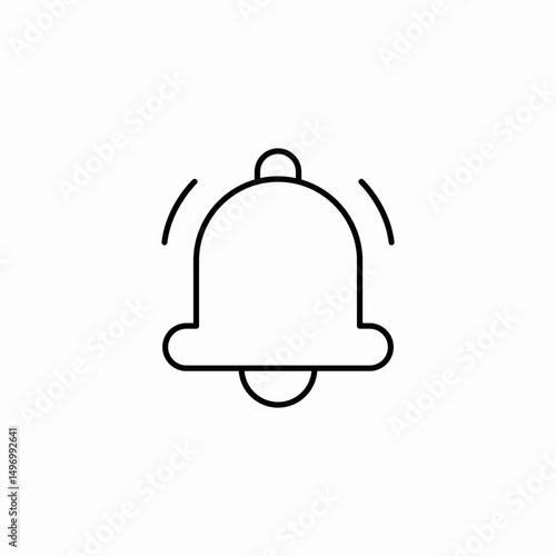 bell notification ring icon sign vector